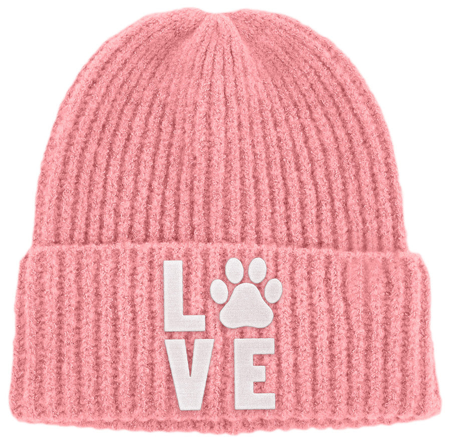 Love Paw Premium Pink Winter Stocking Cap