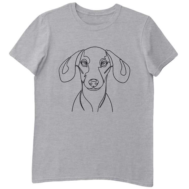 Minimalist Dachshund T-Shirt - We Love Doggos
