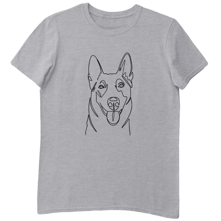 Minimalist German Shepherd T-Shirt - We Love Doggos
