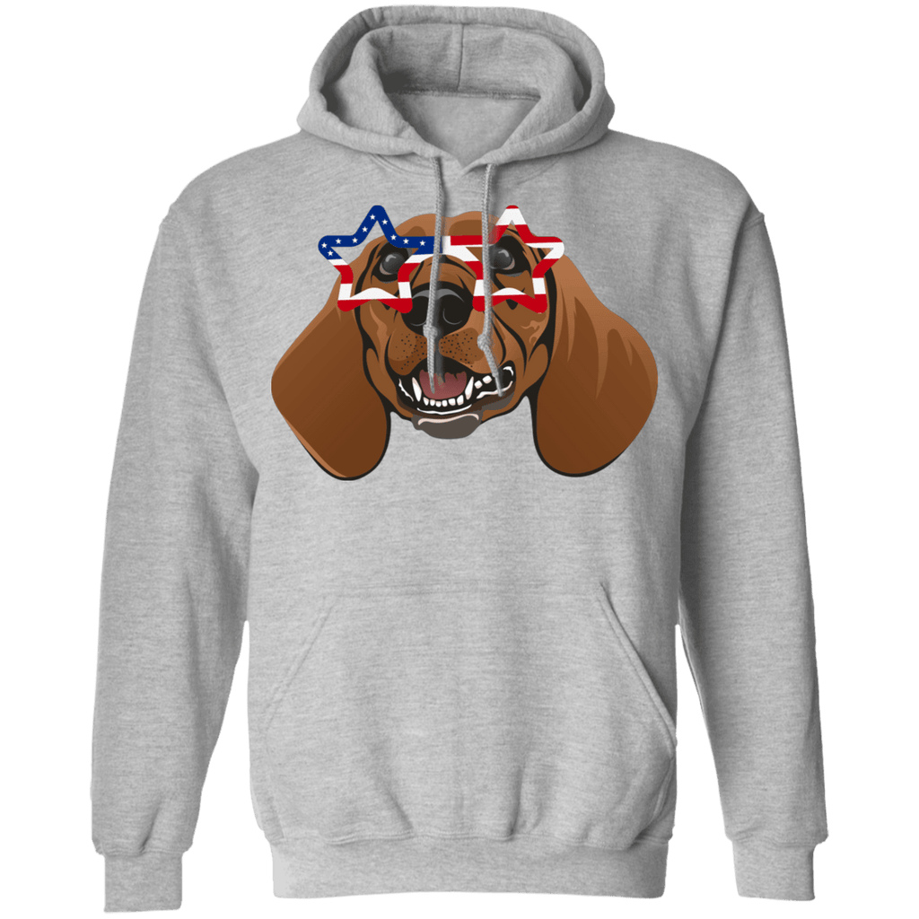 Patriotic Dachshund Hoodie - We Love Doggos