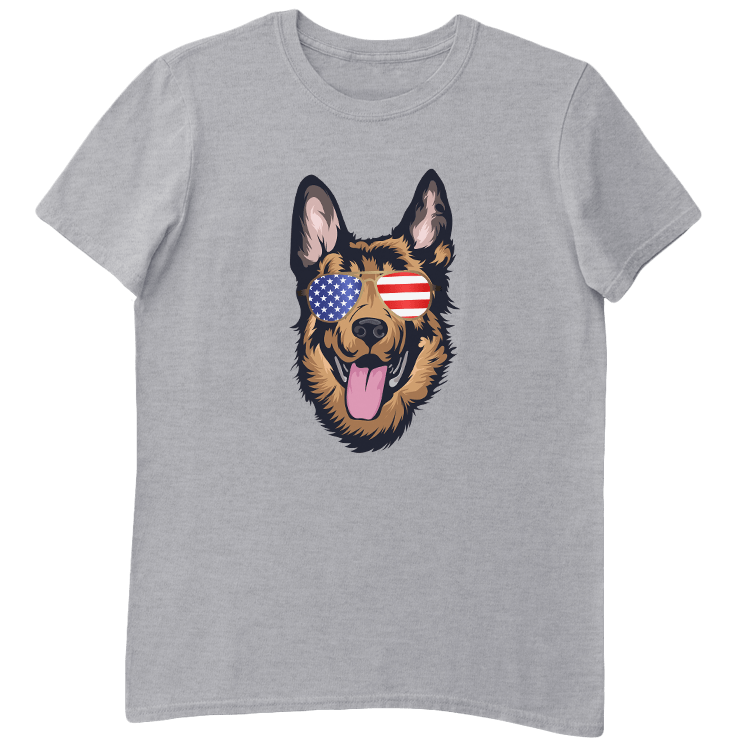 Patriotic German Shepherd T-Shirt - We Love Doggos