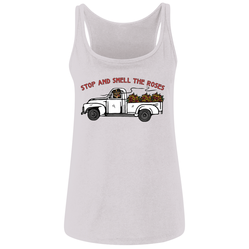 Stop And Smell The Roses Australian Shepherd Women's Tank Top - We Love Doggos