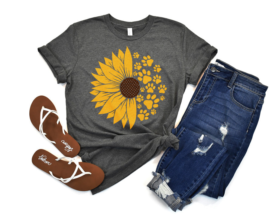 Sunflower Paws Premium T-Shirt Dark Heather